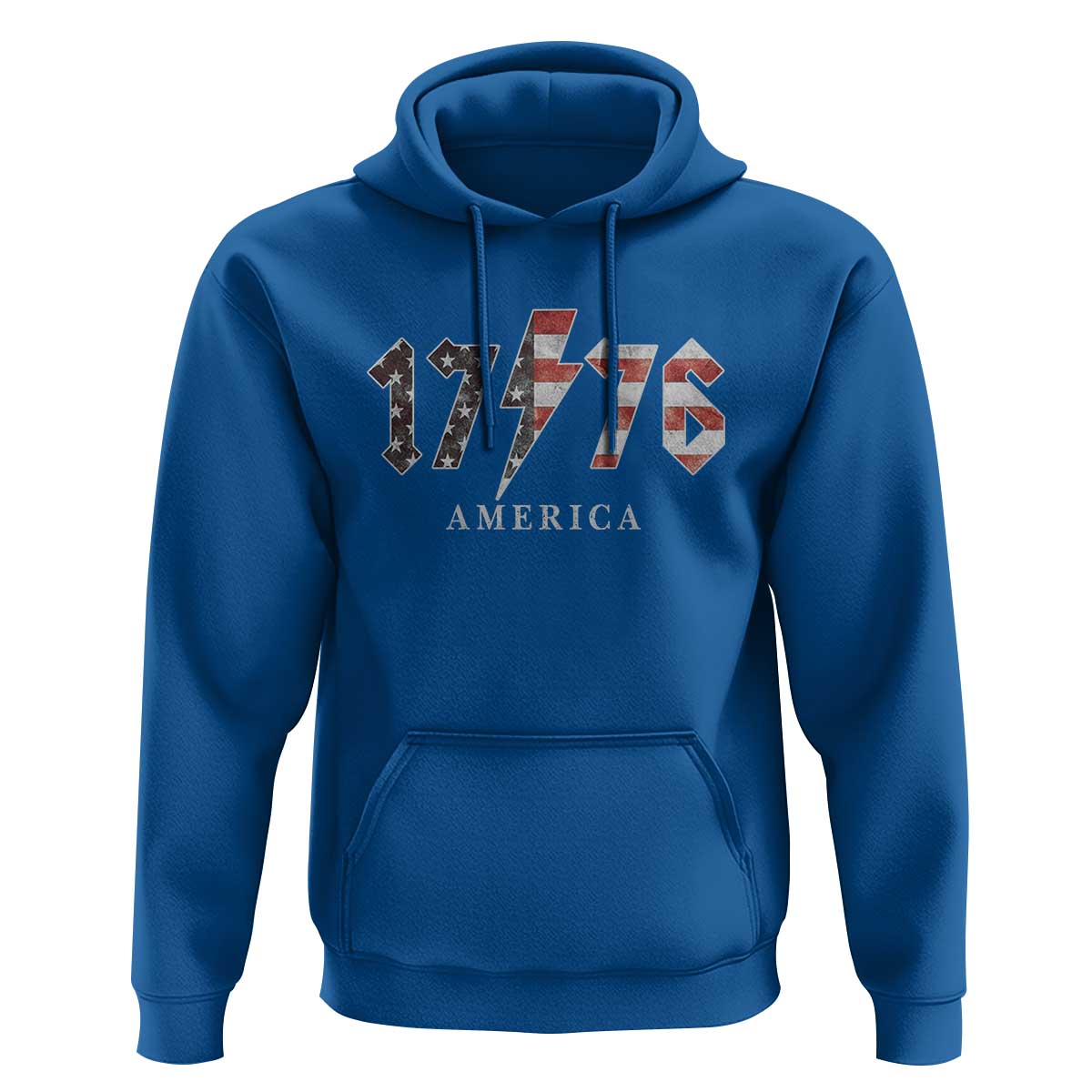 Patriotic 4th Of July 1776 America Classic Rock Hoodie Vintage American Flag