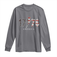 Patriotic 4th Of July 1776 America Classic Rock Long Sleeve Shirt Vintage American Flag