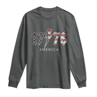 Patriotic 4th Of July 1776 America Classic Rock Long Sleeve Shirt Vintage American Flag