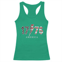 Patriotic 4th Of July 1776 America Classic Rock Racerback Tank Top Vintage American Flag