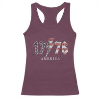Patriotic 4th Of July 1776 America Classic Rock Racerback Tank Top Vintage American Flag