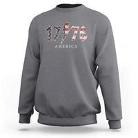 Patriotic 4th Of July 1776 America Classic Rock Sweatshirt Vintage American Flag