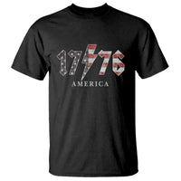 Patriotic 4th Of July 1776 America Classic Rock T Shirt Vintage American Flag