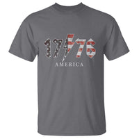 Patriotic 4th Of July 1776 America Classic Rock T Shirt Vintage American Flag