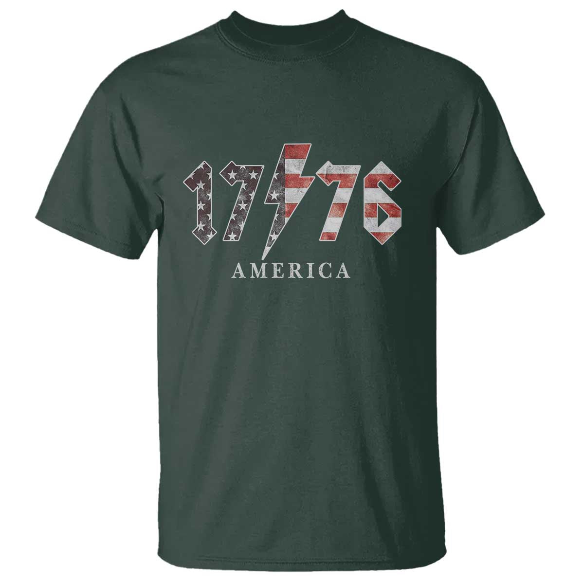 Patriotic 4th Of July 1776 America Classic Rock T Shirt Vintage American Flag