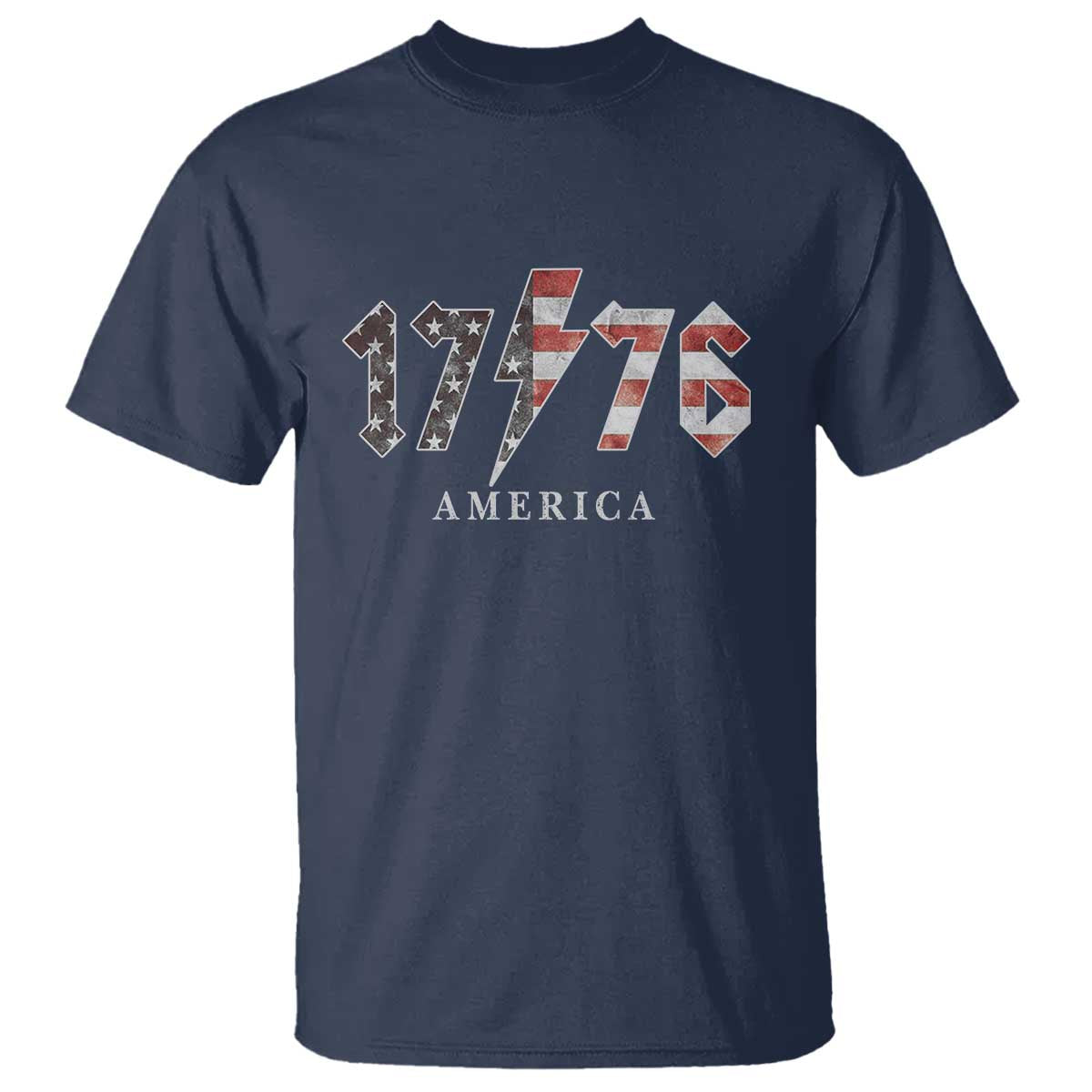 Patriotic 4th Of July 1776 America Classic Rock T Shirt Vintage American Flag