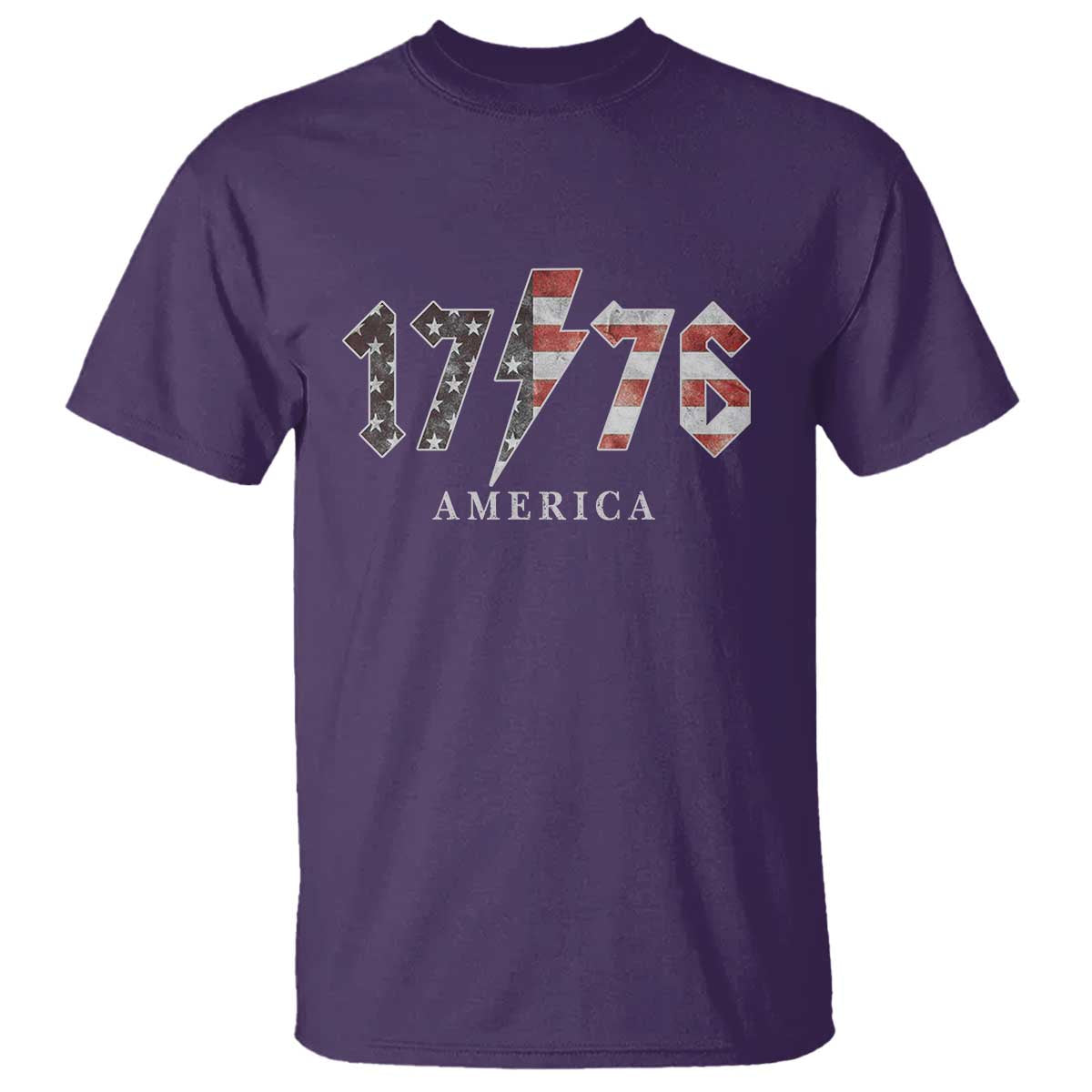 Patriotic 4th Of July 1776 America Classic Rock T Shirt Vintage American Flag