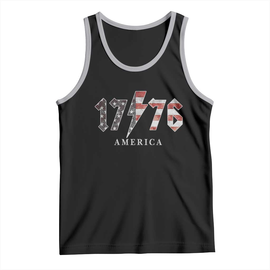 Patriotic 4th Of July 1776 America Classic Rock Tank Top Vintage American Flag
