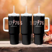 Patriotic 4th Of July 1776 America Classic Rock Tumbler With Handle Vintage American Flag