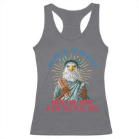 Funny You Look Like The 4th Of July Makes Me Want A Hot Dog Real Bad Racerback Tank Top Eagle Statue Of Liberty - Wonder Print Shop