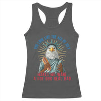 Funny You Look Like The 4th Of July Makes Me Want A Hot Dog Real Bad Racerback Tank Top Eagle Statue Of Liberty - Wonder Print Shop