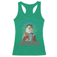 Funny You Look Like The 4th Of July Makes Me Want A Hot Dog Real Bad Racerback Tank Top Eagle Statue Of Liberty - Wonder Print Shop