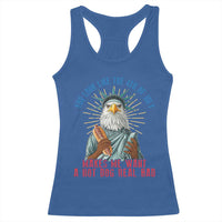 Funny You Look Like The 4th Of July Makes Me Want A Hot Dog Real Bad Racerback Tank Top Eagle Statue Of Liberty - Wonder Print Shop