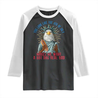 Funny You Look Like The 4th Of July Makes Me Want A Hot Dog Real Bad Raglan Shirt Eagle Statue Of Liberty - Wonder Print Shop