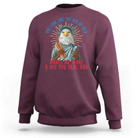 Funny You Look Like The 4th Of July Makes Me Want A Hot Dog Real Bad Sweatshirt Eagle Statue Of Liberty - Wonder Print Shop