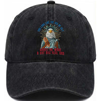 Funny You Look Like The 4th Of July Makes Me Want A Hot Dog Real Bad Washed Cotton Baseball Cap Eagle Statue Of Liberty