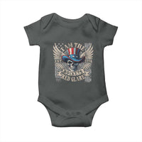 Funny 4th Of July Patriotic Skull Baby Onesie I Am The Rockets Red Glare EST 1776 - Wonder Print Shop