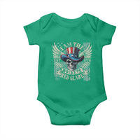 Funny 4th Of July Patriotic Skull Baby Onesie I Am The Rockets Red Glare EST 1776 - Wonder Print Shop