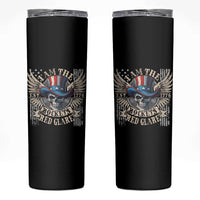 Funny 4th Of July Patriotic Skull Skinny Tumbler I Am The Rockets Red Glare EST 1776 - Wonder Print Shop