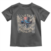 Funny 4th Of July Patriotic Skull Toddler T Shirt I Am The Rockets Red Glare EST 1776 - Wonder Print Shop