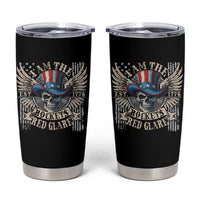 Funny 4th Of July Patriotic Skull Tumbler Cup I Am The Rockets Red Glare EST 1776 - Wonder Print Shop