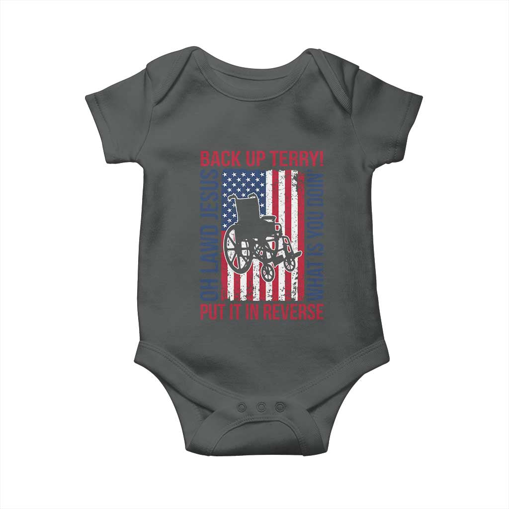 Funny Back Up Terry Put It In Reverse Baby Onesie Oh Lawd Jesus What Is You Doin - Wonder Print Shop