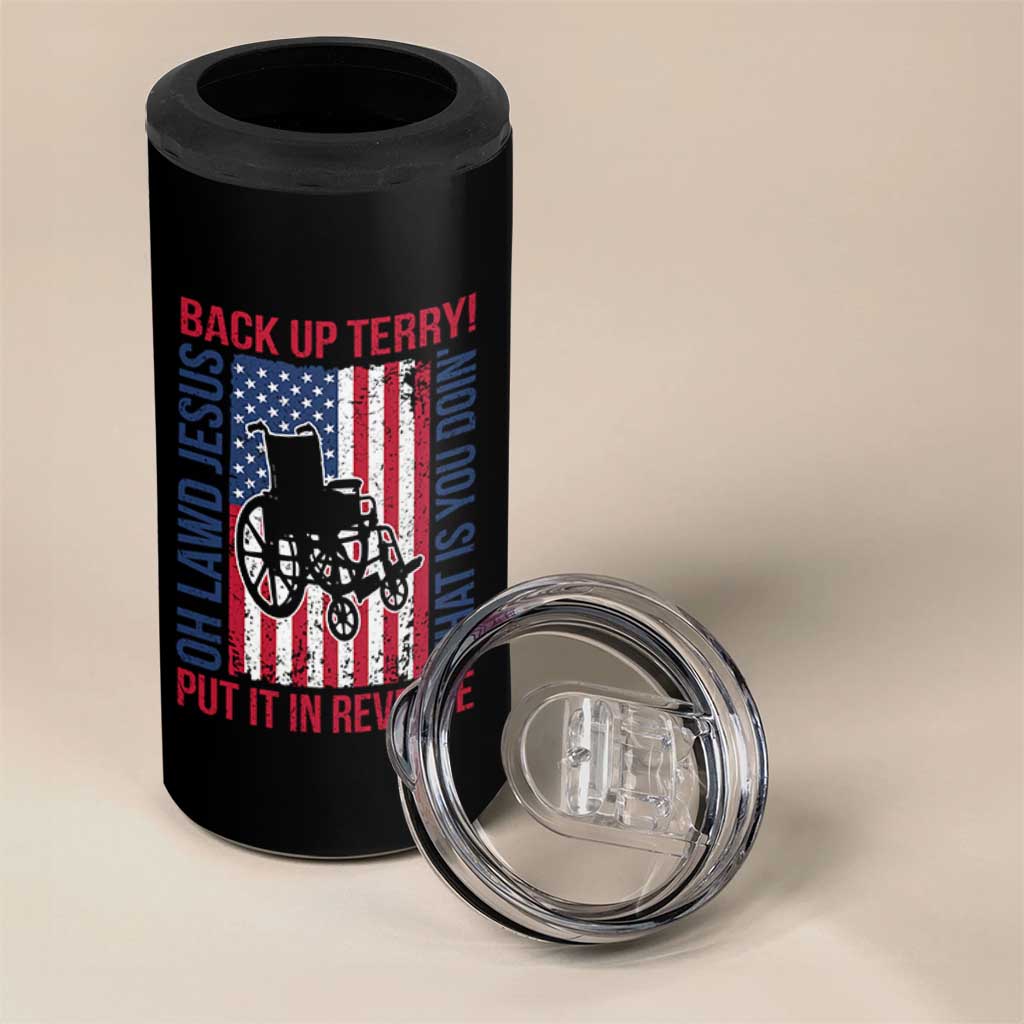 Funny Back Up Terry Put It In Reverse 4 in 1 Can Cooler Tumbler Oh Lawd Jesus What Is You Doin - Wonder Print Shop
