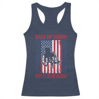 Funny Back Up Terry Put It In Reverse Racerback Tank Top Oh Lawd Jesus What Is You Doin - Wonder Print Shop