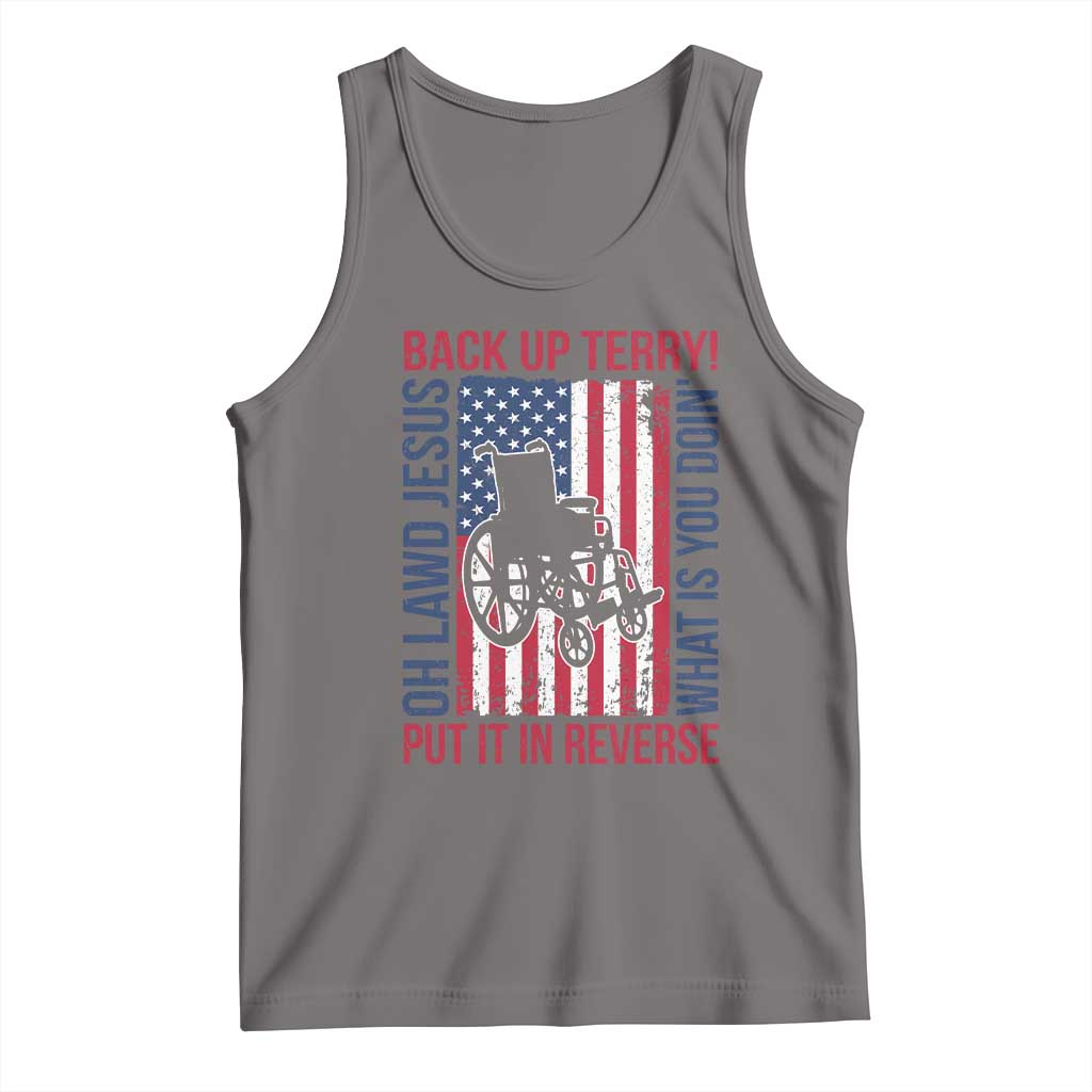 Funny Back Up Terry Put It In Reverse Tank Top Oh Lawd Jesus What Is You Doin - Wonder Print Shop