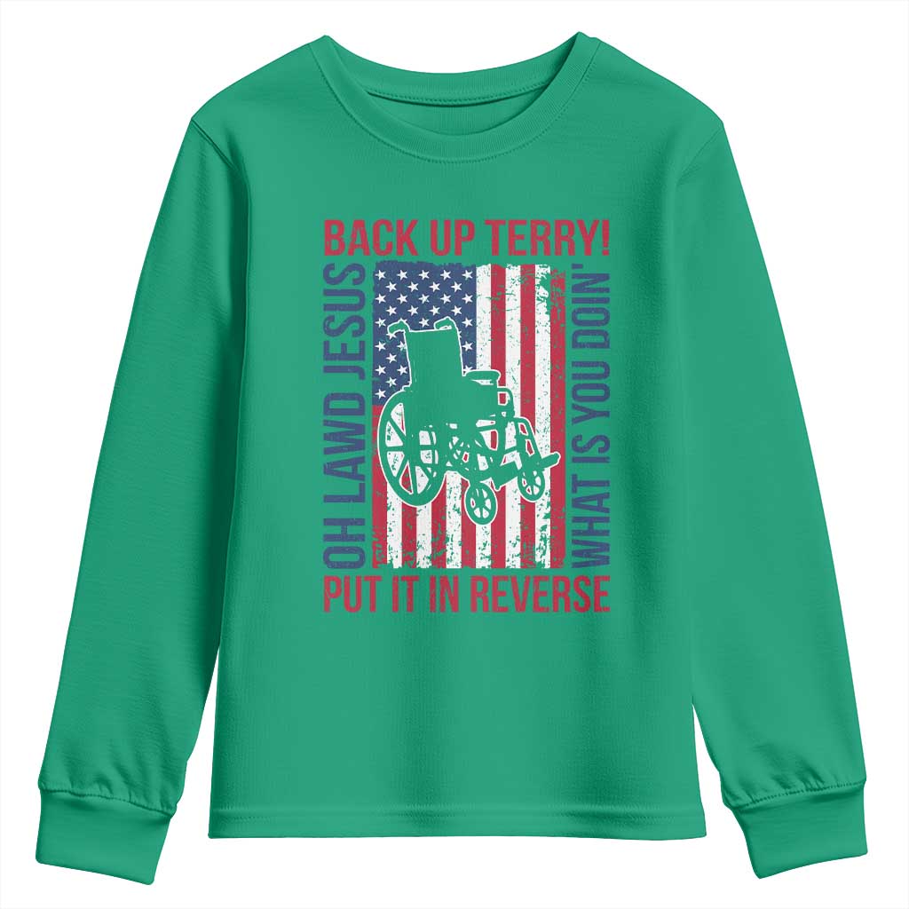 Funny Back Up Terry Put It In Reverse Youth Sweatshirt Oh Lawd Jesus What Is You Doin - Wonder Print Shop