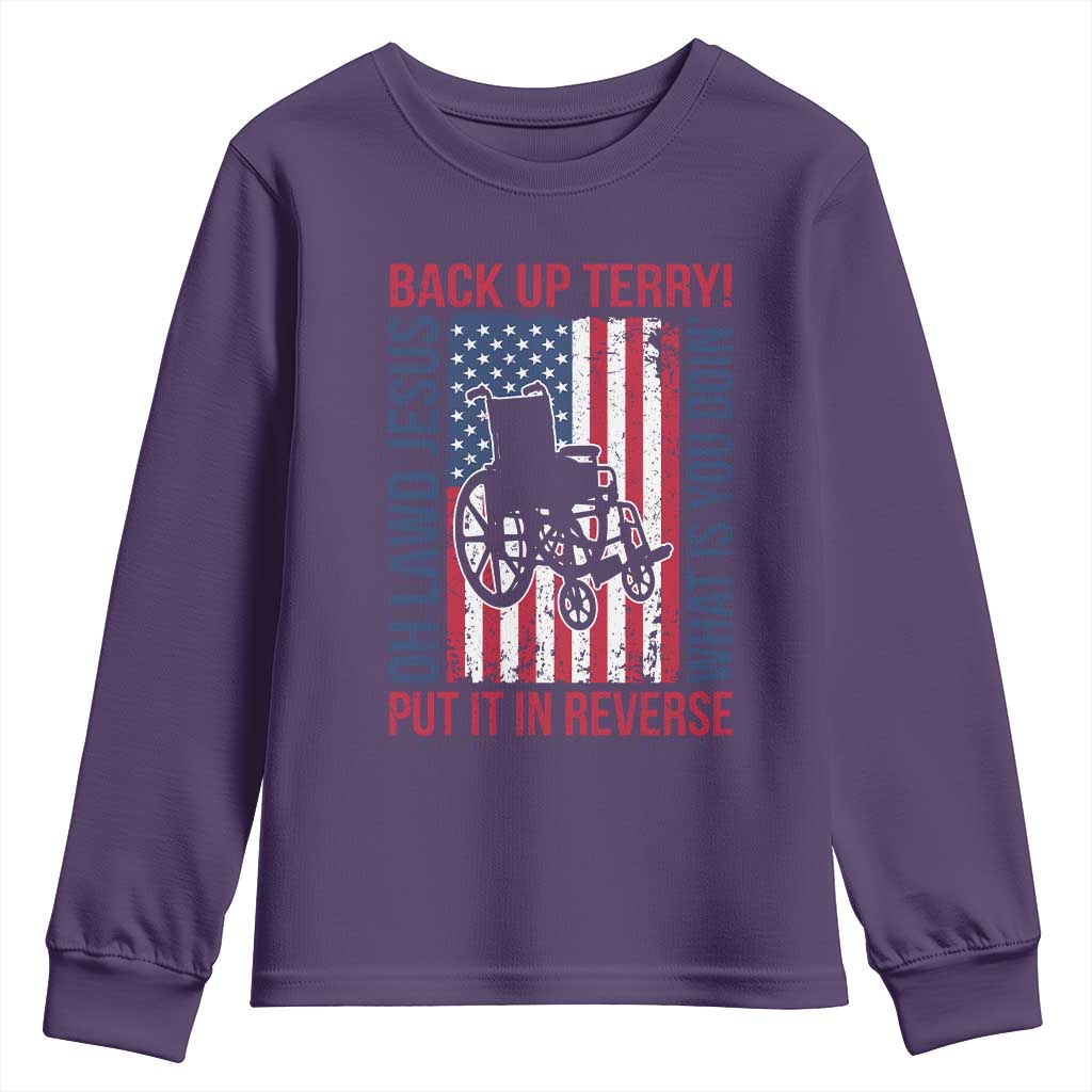 Funny Back Up Terry Put It In Reverse Youth Sweatshirt Oh Lawd Jesus What Is You Doin - Wonder Print Shop