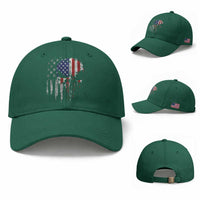Funny 4th Of July Vintage American Flag Skull Skeleton Baseball Cap