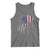 Funny 4th Of July Vintage American Flag Skull Skeleton Tank Top - Wonder Print Shop
