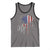 Funny 4th Of July Vintage American Flag Skull Skeleton Tank Top - Wonder Print Shop