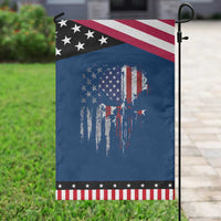 Funny 4th Of July Vintage American Flag Skull Skeleton Patriotic Garden Flag