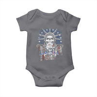 4th Of July Liberty Or Death Baby Onesie Statue Of Liberty Skull  American Flag - Wonder Print Shop