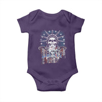 4th Of July Liberty Or Death Baby Onesie Statue Of Liberty Skull  American Flag - Wonder Print Shop