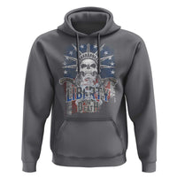 4th Of July Liberty Or Death Hoodie Statue Of Liberty Skull  American Flag - Wonder Print Shop