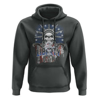 4th Of July Liberty Or Death Hoodie Statue Of Liberty Skull  American Flag - Wonder Print Shop