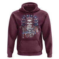 4th Of July Liberty Or Death Hoodie Statue Of Liberty Skull  American Flag - Wonder Print Shop