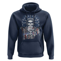 4th Of July Liberty Or Death Hoodie Statue Of Liberty Skull  American Flag - Wonder Print Shop