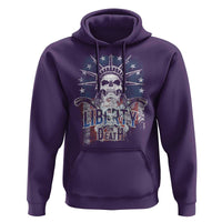 4th Of July Liberty Or Death Hoodie Statue Of Liberty Skull  American Flag - Wonder Print Shop