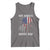Funny One Badass Bonus Dad Tank Top Step Dad Fathers Day 4th Of July American Flag Skull - Wonder Print Shop