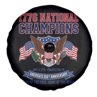 1776 National Champions 250th Anniversary USA Spare Tire Cover Land Of The Free Home Of The Brave