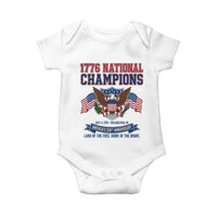 1776 National Champions 250th Anniversary USA Baby Onesie Land Of The Free Home Of The Brave