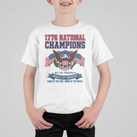 1776 National Champions 250th Anniversary USA T Shirt For Kid Land Of The Free Home Of The Brave