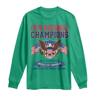 1776 National Champions 250th Anniversary USA Long Sleeve Shirt Land Of The Free Home Of The Brave