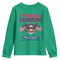 1776 National Champions 250th Anniversary USA Youth Sweatshirt Land Of The Free Home Of The Brave