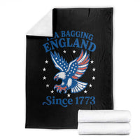 Tea Bagging England Since 1773 Throw Blanket Patriotic Eagle 4th of July
