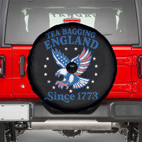 Tea Bagging England Since 1773 Spare Tire Cover Patriotic Eagle 4th of July